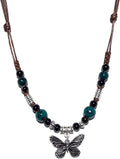 Boho Style Colorful Ceramic Bead Strand Necklace Adjustable Bohemian Jewelry Gift for Women, Fashion Clothing Matching Necklace