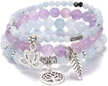 UEUC Tree of Life Yoga Healing Stone Bracelets,Multilayer Lotus Chakra Stone Reiki Bracelet Sets,Anxiety Crystal Natural Stone,for Women Stress Relief