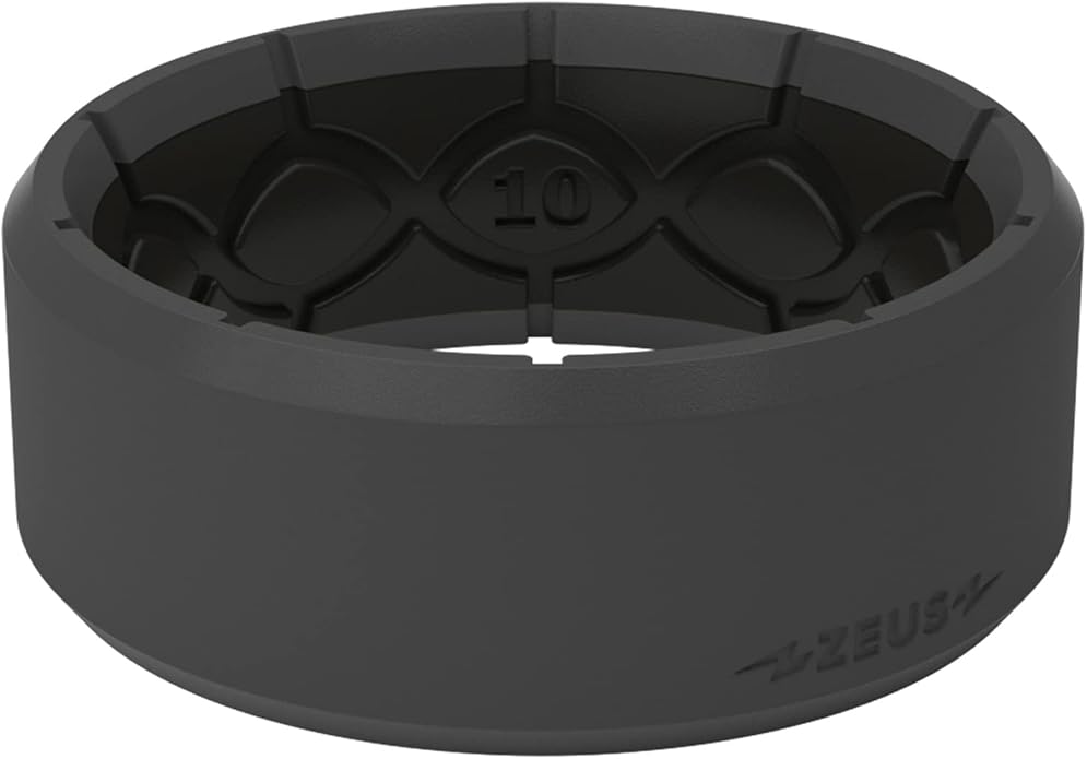 Groove Life Zeus Anti Stretch Silicone Ring Breathable Silicone Rings for Him and Her, Unique Design, Comfort Fit Ring