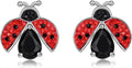 Superchic Ladybug Pendant Necklace Cute Cubic Zirconia with floating Crystals for Women Halloween Party Birthday Gifts