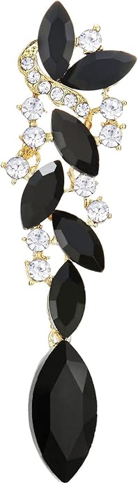 Art Deco Wedding Bridal Party Rhinestone Marquise Cluster Chandelier Long Dangle Statement Earrings