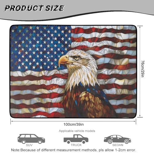 Stained Glass Eagle All Purpose Trunk Mat Universal Waterproof Cargo Liner - Image 7