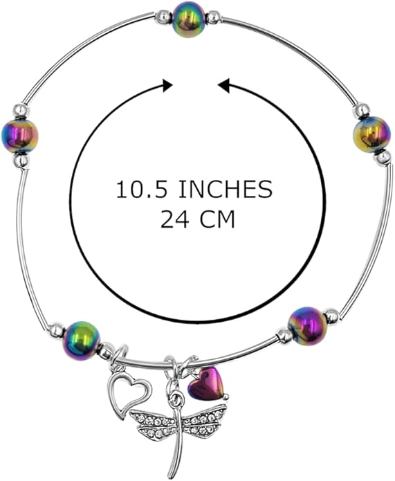 BESHEEK Rainbow Anklet Bracelet Hue Twisted Hematite and Round Artisan Beaded Anklet with Extension Handmade Hypoallergenic Beach Gala Wedding Style Jewelry