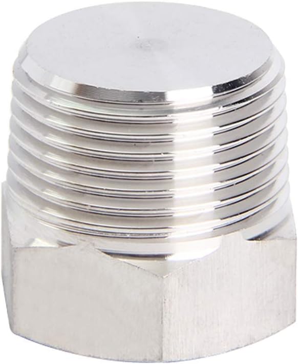 Joywayus 4Pcs Stainless Steel Outer Hex Thread Socket Pipe Plug Fitting 3/8" - Image 5