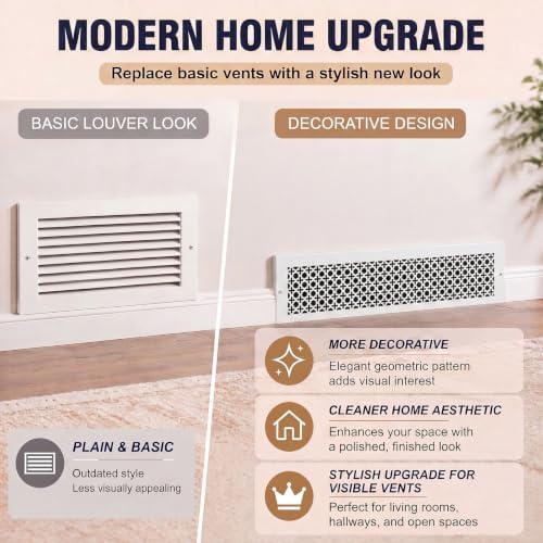 Lewtemi 2pcs 30"w x 6"h x 7/8" Thick Heavy Duty Steel Return Air Grille - Image 4
