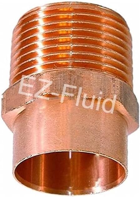 EZ-FLUID 2-1/2" C X MIP LF Copper Male Adapter Pressure Copper Fittings by EZ-FLUIDPlumbingProducts