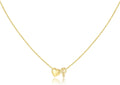 M MOOHAM Valentines Gifts for Kids Her - Heart Initial Necklaces for Women Girls 14K Gold Plated Tiny Heart Necklace Jewelry for Kids Personalized Birthday Gifts for Teen Girls Trendy