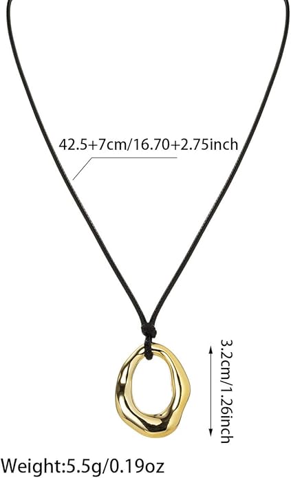PLOUTOS Statement Modern Geometric Hollow Square Pendant Rope Chain Necklace for Women Bold Fashion Layering Collarbone Jewelry Party Wear Accessory