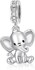 PROESS Sterling Silver/Red Panda/Cow/Highland Cow/Otter/Squirrel/Elephant/Axolotl/Cat/Fox/Bee/Butterfly/Hummingbird/Tiger/Lion/Mokeny/Koala/Dog Charm Animal Charms Bead for Jewelry Making