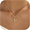 Bubble Gold Silver Letter Necklace Initial Necklaces for Women Trendy 14K Dainty Charm Pendant Name Necklace Personalized Jewelry Gift for Women Teen