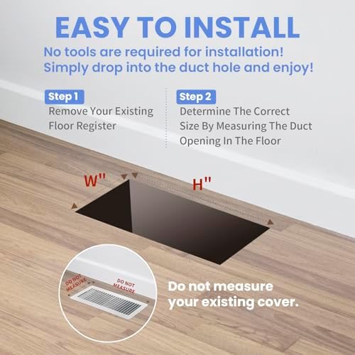 Howeall 4x14 Inches 2 Pack Heavy Duty Walkable Floor Register Easy Adjust Air - Image 6