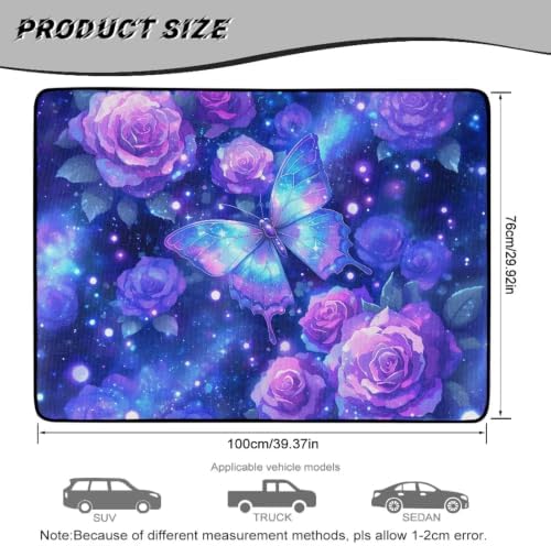 Purple Rose Butterfly All Weather Trunk Mat 29"x39" - Image 7