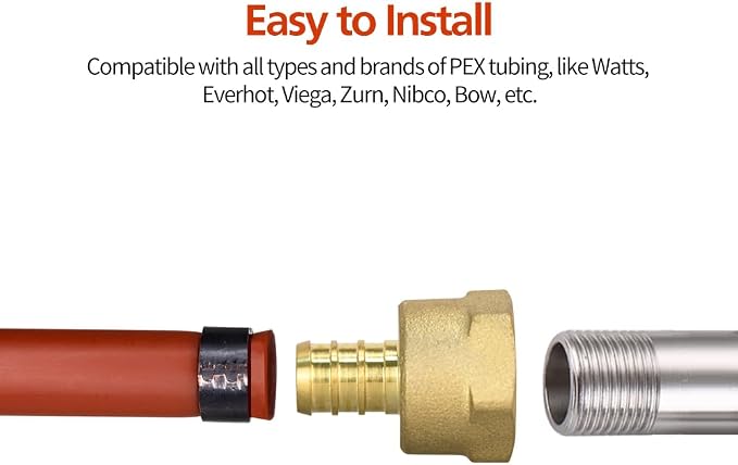 20 Pack PEX 1/2" x 1/2" NPT Female Fittings, Full Port | - Image 5