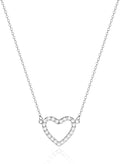 Zeffy Cute Heart Necklace 18k Gold/Silver Plated Tiny Heart Pendant Choker Necklaces Gold Love Heart Chain Necklace for Women Dainty Gold Jewelry Valentines Day Gifts for Women Girls Teen Girls