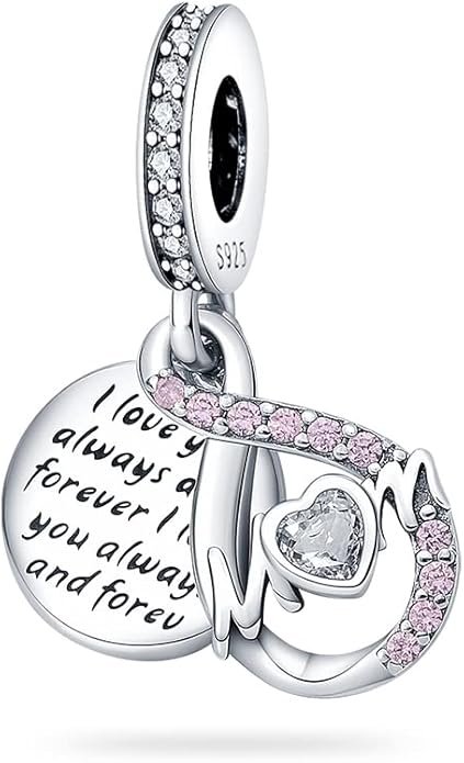 LIGHTDOG 925 Sterling Silver Charm fits Pandora Charm Bracelet Necklaces Pendant Bead Charms Jewelry Gift for Women Family Friends