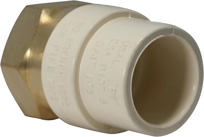 XFITTING 3/4 inch Female NPT x 3/4 inch CPVC Adapter, CPVC Female Adapter - Image 5