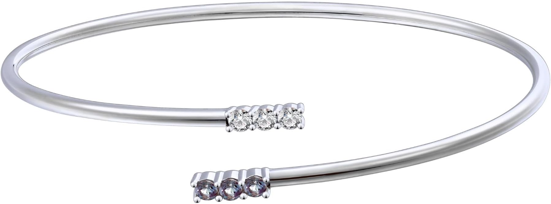 EcoGems Lab Grown Gemstone & Moissanite Bracelets – 14K White or Yellow Gold Plated Sterling Silver – Featuring Lab Grown Diamonds, Emeralds, Paraiba, Sapphire & Pearls – Sustainable Luxury Gift with Gift Box