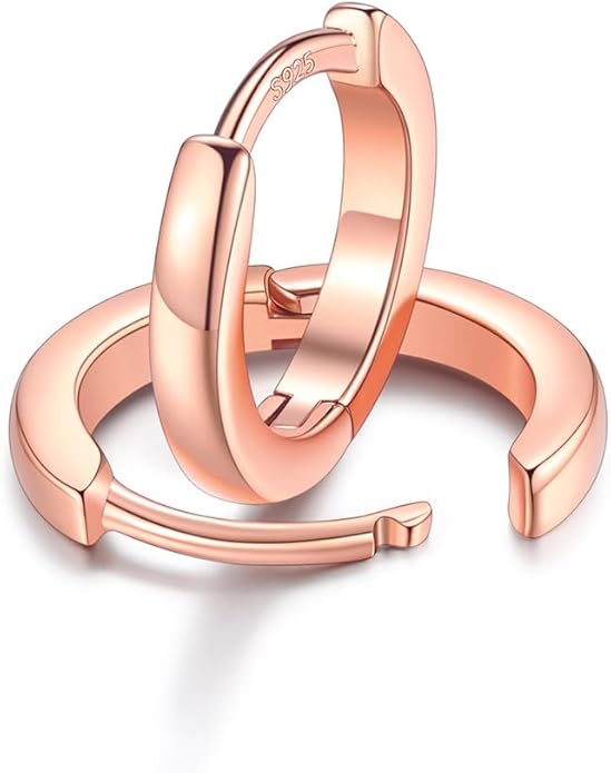 FaithHeart Sterling Silver Hoop Earrings for Women, Hypoallergenic Huggie Hoop Earrings Lightweight Small Cartilage Earrings Hoop Earring Dainty Everyday Earrings 6/8/10/12/14/15/16/18/20mm