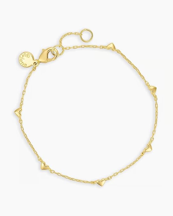 gorjana - Amour Bracelet 6 1/2" to 7" - 18k Gold Plated Brass - Layering with Other Jewelry - Elegant and Romantic Design - Adjustable for Perfect Fit - Ideal for Gifting Occasions