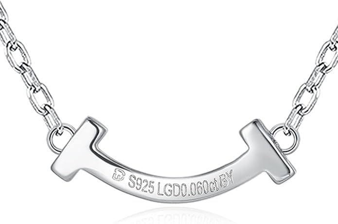 Lab Grown Diamond Necklace, Solid 925 Sterling Silver with Round Cut, Fine Jewelry for Women Anniversary Birthday Valentine’s Day Gifts