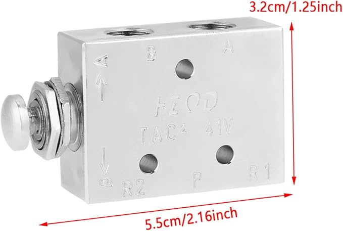 WALFRONT Air Pneumatic Toggle Valve 2 Position 3 Way Knob ON OFF Control | - Image 2