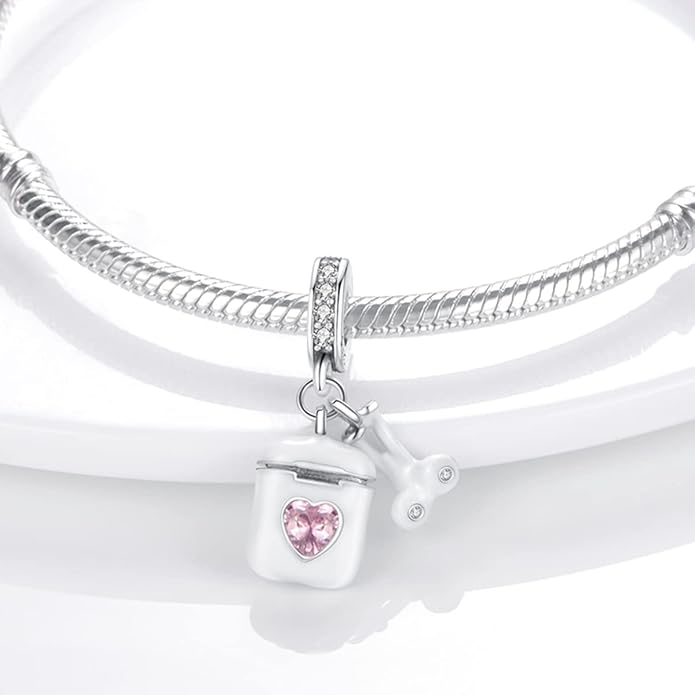 MULA 925 Sterling Silver Charms for Bracelets and Necklaces Family Letters Dangle Pendants Airplane Travel Beads Family Tree Jewelry Charms for Women