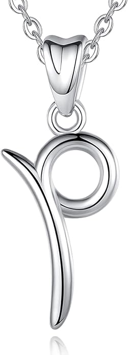 EUDORA Sterling Silver Initial Necklaces for Women, Classic 26 Letter Neckless Gifts for Girls, Sister, Mother Daughter, 18 inch Chain