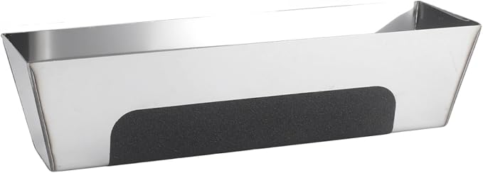 12" Stainless Steel Mud Pan, Anti-slip Base, Sheared Sides to Clean Knives by TVWVT