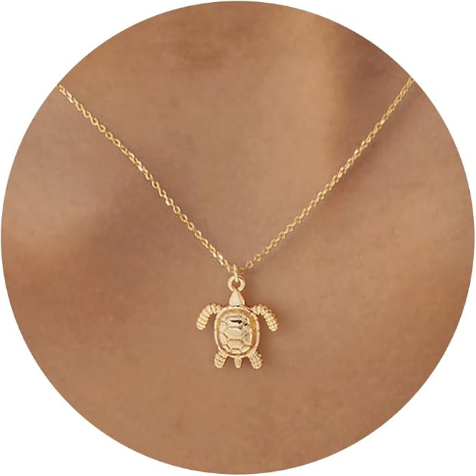14K Gold Plated Dainty Pendant Butterfly Bead Boot Bee Baseball Flower Compass Airplane Heart Hummingbird Tree Necklace Simple Jewelry Gift for Women