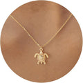 14K Gold Plated Dainty Pendant Butterfly Bead Boot Bee Baseball Flower Compass Airplane Heart Hummingbird Tree Necklace Simple Jewelry Gift for Women