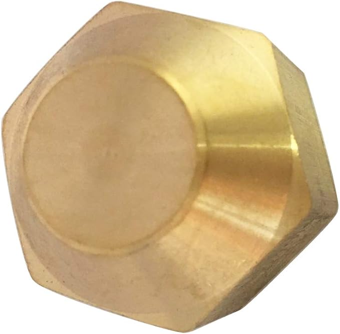 Brass 45 Degree Flare Cap 1/4" Tube OD SAE Fitting 7/16" Thread Size 5pcs - Image 5