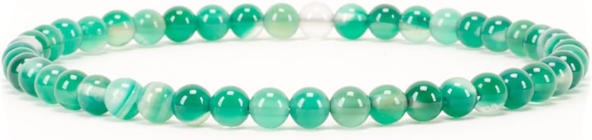Cherry Tree Collection - Small, Medium, Large Sizes - Gemstone Beaded Bracelets For Women and Men - 4mm Round Beads