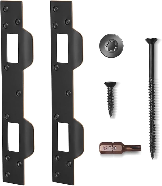 Door Latch Strike Plates Oil Rubbed Bronze, 2 Pack, Latch Striker | Heavy-Duty by MOSECYOU