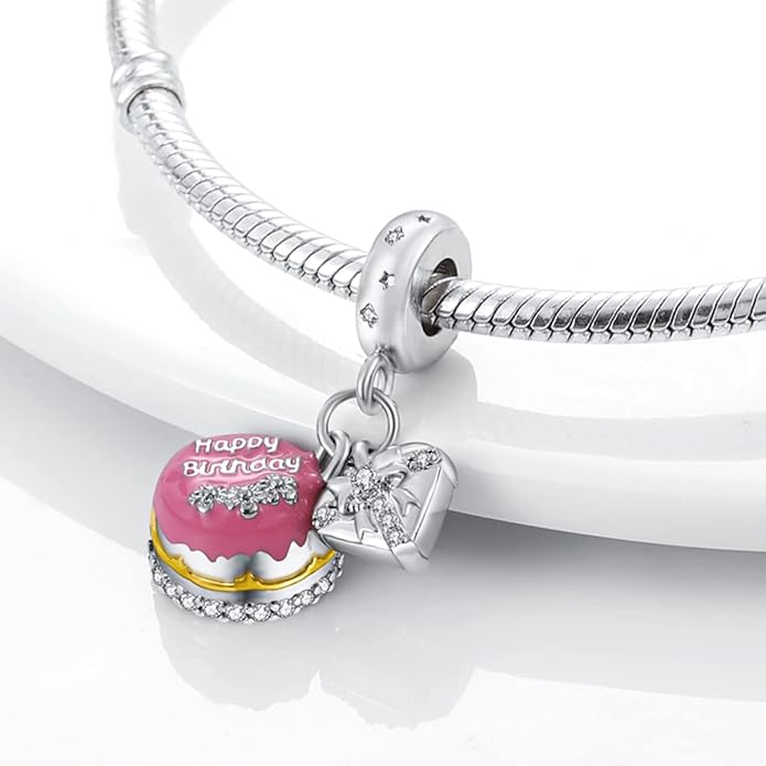 Parmuz 925 Sterling Silver Charm for Bracelet Necklace Dangle Love Mom Ocean travel Butterfly Party Charm Beads Pendants DIY Jewelry for Women
