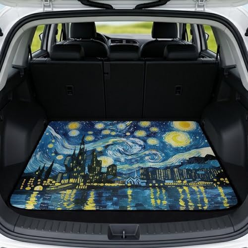 Starry Night Sports Gear Trunk Mat 29"x39" by Darisoco