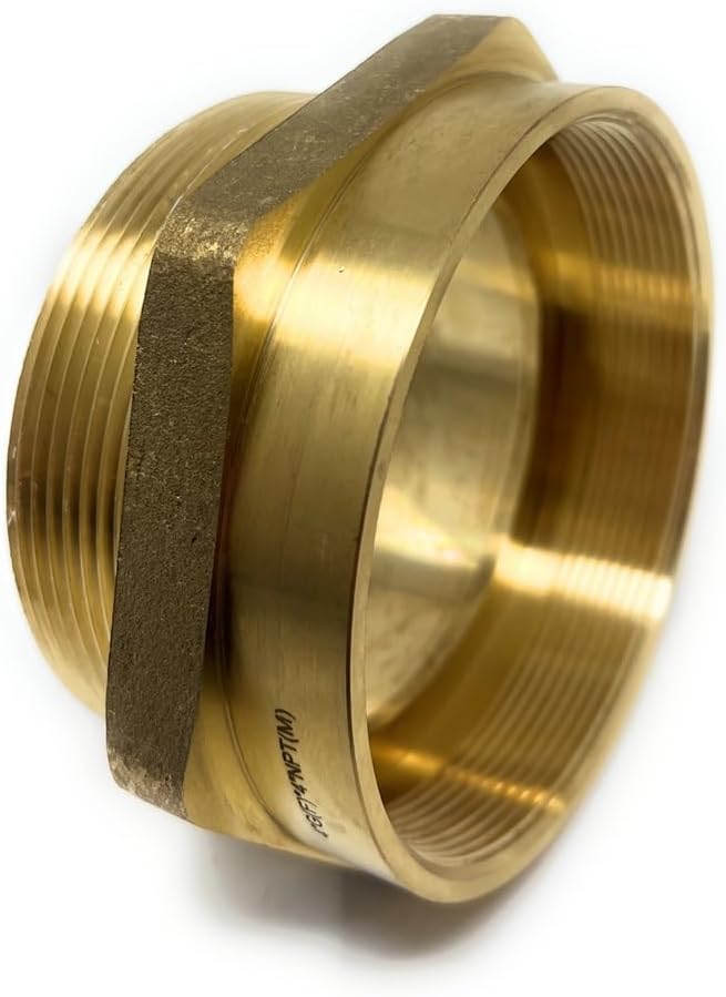 Cascada Lead-Free 4" G Thread Female to NPT Male Adapter | Brass Pipe Fitting - Image 5
