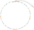 Women's Shell Starfish Boho Layered Beaded Necklace Choker for Summer Beach Vacation Gifts for Birthday/Anniversary/Christmas