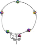 BESHEEK Rainbow Anklet Bracelet Hue Twisted Hematite and Round Artisan Beaded Anklet with Extension Handmade Hypoallergenic Beach Gala Wedding Style Jewelry