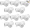 LESSO PVC Pipe Fittings, 3/4 Inch Tee 3-Way, 10 Pack | by LESSO
