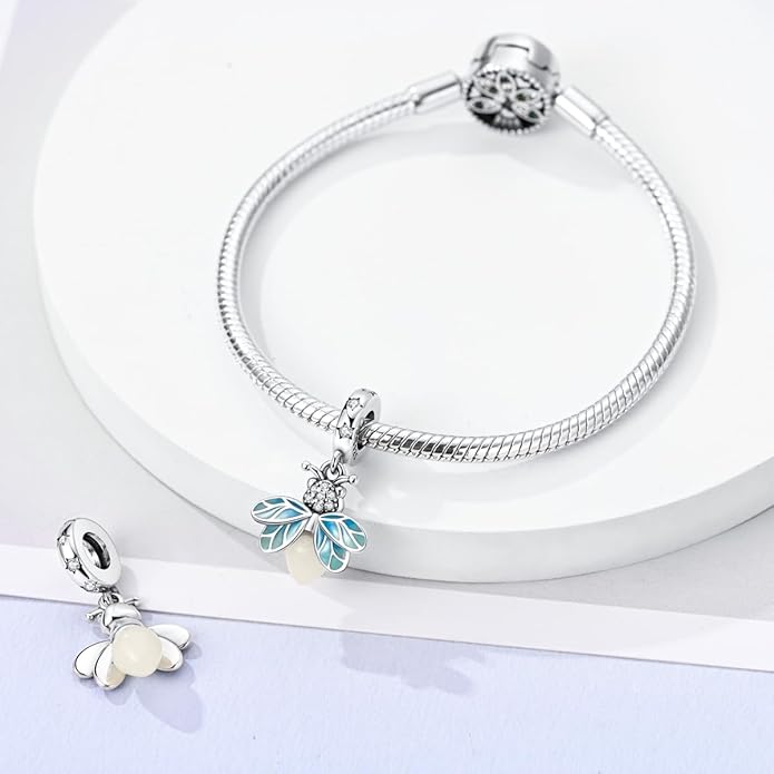 MULA 925 Sterling Silver Charms for Bracelets and Necklaces Family Letters Dangle Pendants Airplane Travel Beads Family Tree Jewelry Charms for Women