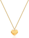 Zeffy Cute Heart Necklace 18k Gold/Silver Plated Tiny Heart Pendant Choker Necklaces Gold Love Heart Chain Necklace for Women Dainty Gold Jewelry Valentines Day Gifts for Women Girls Teen Girls