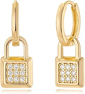 MYEARS Women Earrings Gold Huggie Hoop Dangle Drop 14K Gold Plated Small Simple Hypoallergenic Everyday Jewelry