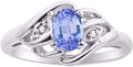 Rylos Ring featuring Classic Style, 6X4MM Birthstone Gemstone, & Diamonds - Elegant Jewelry for Women in Sterling Silver, Sizes 5-10