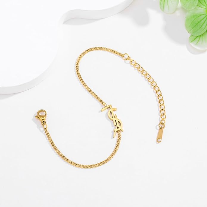 Luxury Gold bracelet for Women,18K monogram Exquisite monogram interwoven Charm Bracelet for Women Gold Jewelry Gifts