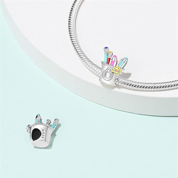 LIGHTDOG 925 Sterling Silver Charm fits Pandora Charm Bracelet Necklaces Pendant Bead Charms Jewelry Gift for Women Family Friends
