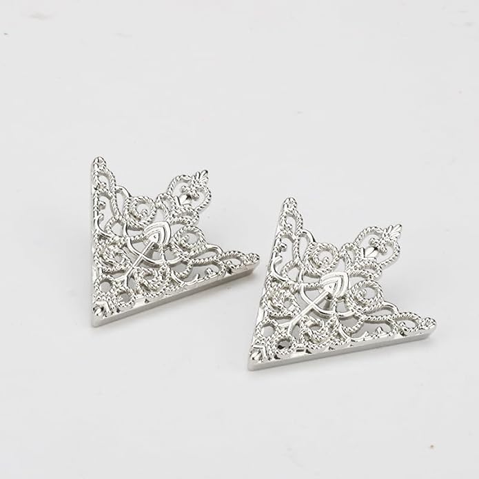 5 Pairs Retro Hollow Pattern Shirt Collar Brooches For Women And Men Gold Plated Triangle & Simple Elegant Double Leaf Collar Pin Brooches Gold Silver Plant Brooch Jewelry