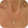 Valentines Gifts for Her Women - Initial Necklaces for Women Dainty 14k Gold Plated A-Z Letter Pendant Name Necklaces Cute Charm Choker Fashion Accessories Non Tarnish Trendy Jewelry Gift