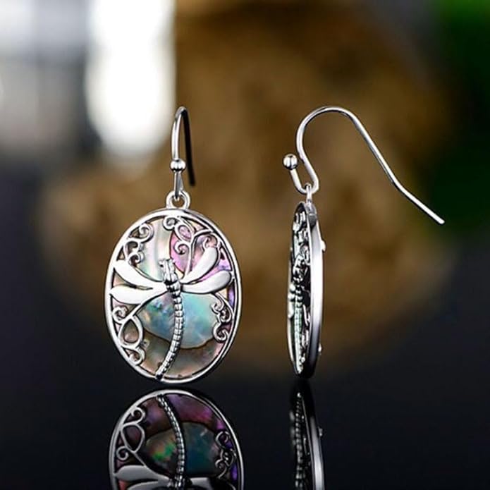 Multi-Color Gemstone Drop Earrings, Dangle Style, Hook Design