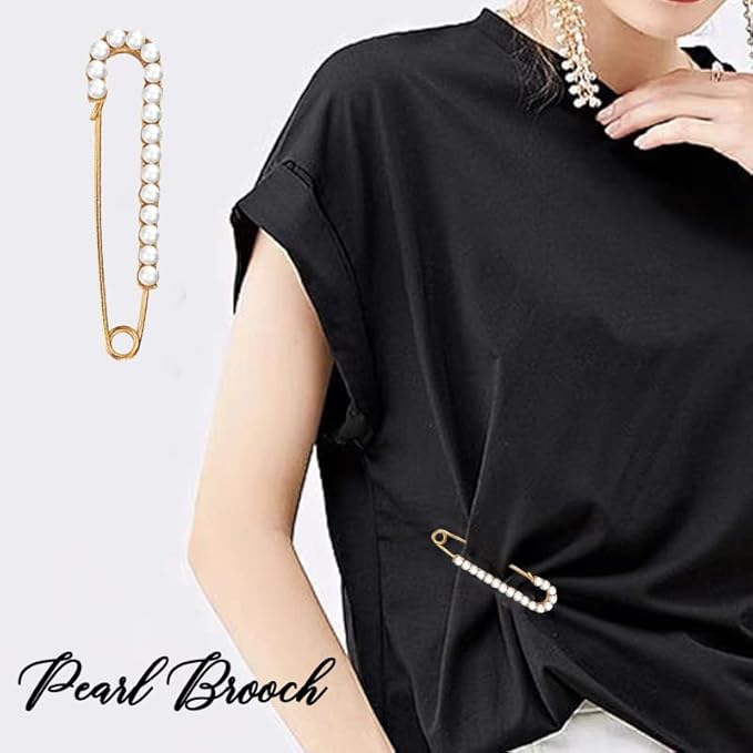 Fashion Pearl Brooch, Sweater Shawl Pearl Pin, Elegant and Fashionable, Enhance your Temperament, Suitable for a Variety of Occasions to Wear