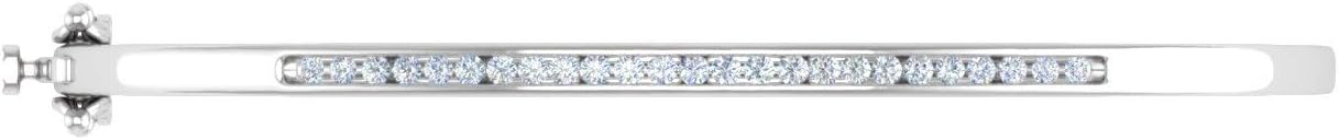 1/2 Carat Channel Set Round-Cut Natural Diamond Bangle Bracelet for Women in 14K Gold (SI1-SI2 Clarity)